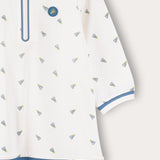 Polo dress with zipper - blue