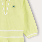 Polo dress with collar - lime