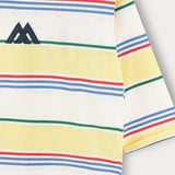 Striped shirt with emblem - yellow