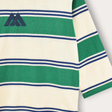 Striped shirt with emblem - green