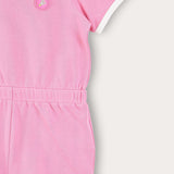 Polo collar overalls - pink