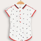 Polo collar overalls - red