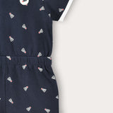 Polo collar overalls - Navy