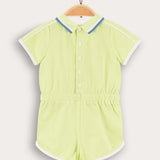 Polo collar overalls - lime