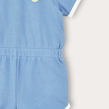 Polo collar overalls - blue