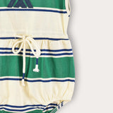 Striped Baby Overalls - Green