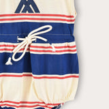 Striped Baby Overalls - Royal