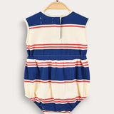 Striped Baby Overalls - Royal