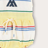 Striped Baby Overalls - Yellow