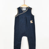 Denim overalls with buttons - Navy