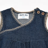 Denim overalls with buttons - Navy