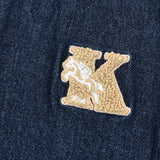 Denim overalls with buttons - Navy