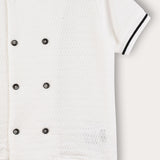 Double-button formal shirt - cream