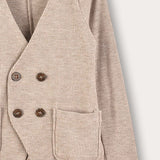 Light waffle blazer - beige