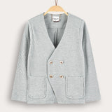 Light waffle blazer - red