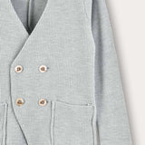 Light waffle blazer - red