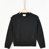 Knitted sweater with vest combination - black