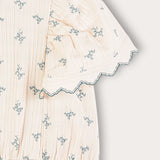 Shirt with a tie-back detail - frozen blue