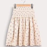 Printed Pleated Skirt - Pink