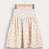 Printed pleated skirt - Red