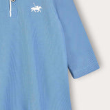 Polo dress with collar - blue