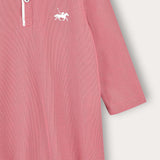 Polo dress with collar - pink