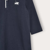 Polo dress with collar - Navy