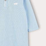 Polo dress with collar - light blue