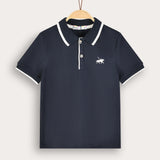 Polo shirt with collar - Navy