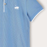 Polo shirt with collar - blue