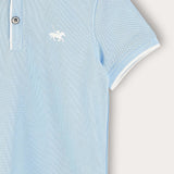 Polo shirt with collar - light blue