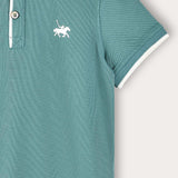 Polo shirt with collar - green