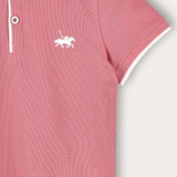 Polo shirt with collar - pink