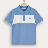Color Block Polo Shirt - Blue
