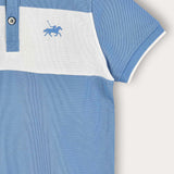 Color Block Polo Shirt - Blue