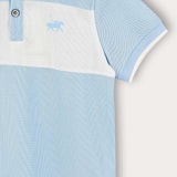 Color Block Polo Shirt - Light Blue