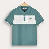 Color Block Polo Shirt - Green