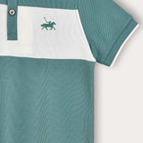 Color Block Polo Shirt - Green
