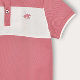 Color Block Polo Shirt - Pink