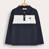 Color Block Polo Shirt - Navy