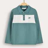 Color Block Polo Shirt - Green