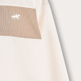 Color Block Polo Shirt - Cream