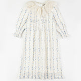 Dress with a crocheted collar - Denim