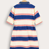 Striped dress with collar - Royal