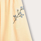 Side embroidery skirt - yellow