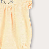 Baby overalls with embroidery - yellow