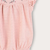 Baby overalls with embroidery - pink