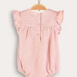 Baby overalls with embroidery - pink