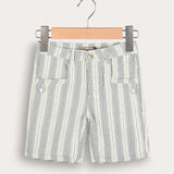 Striped Bermuda Shorts - Black