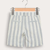 Striped Bermuda Shorts - Jeans
